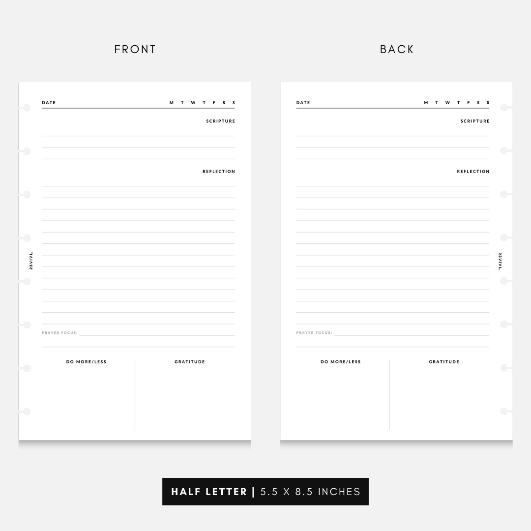 RSI02 - Undated Daily Devotional Planner Insert